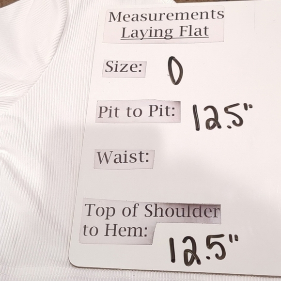 Nasty Gal Short Stuff One Shoulder Ribbed Crop Top in White size 0 - Picture 4 of 4